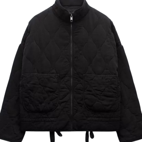 Women’s Quilted Zip Jacket With Patch Pockets