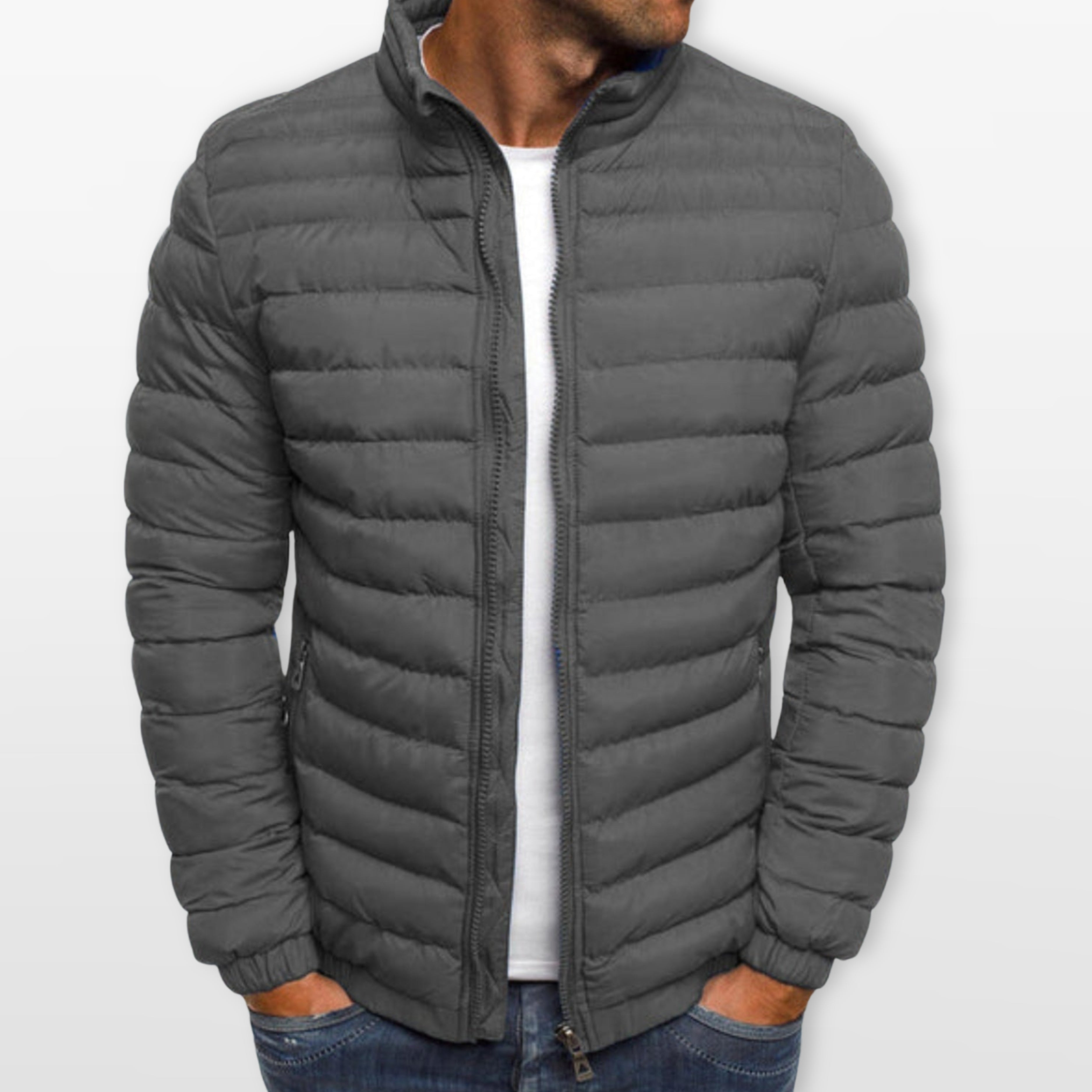 Men’s Puffer Jacket Lightweight Quilted Coat