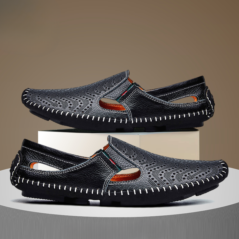 Men's Perforated Slip On Loafers