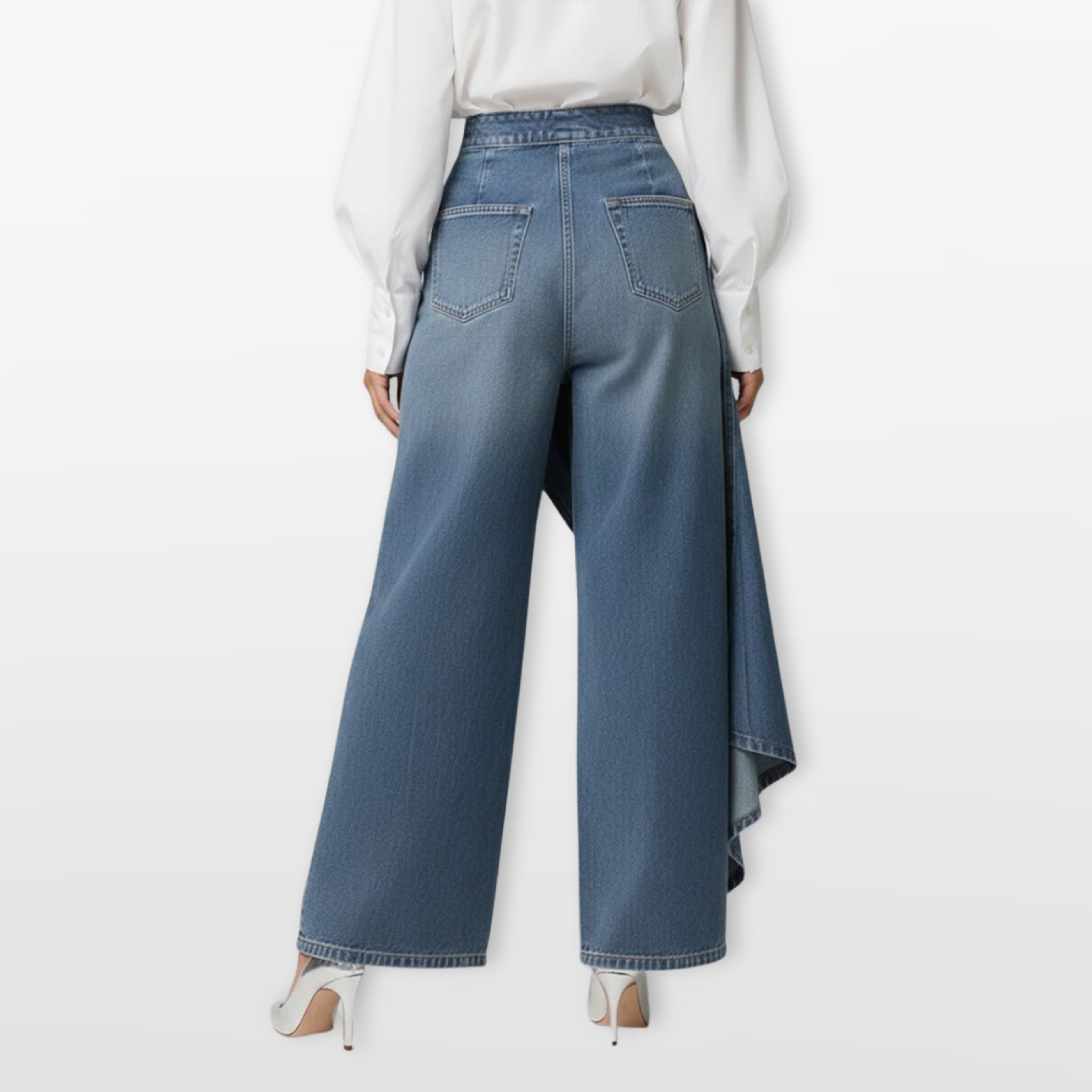 Women’s High Waisted Wide Leg Denim Pants