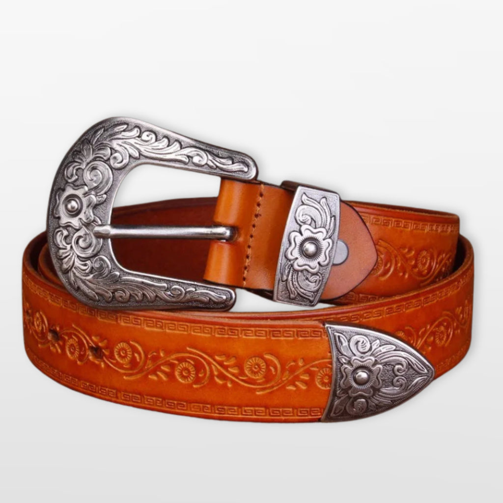Men’s Western Belt Engraved Cowboy Style