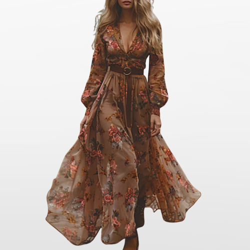 Women Boho Flowing Maxi Dress