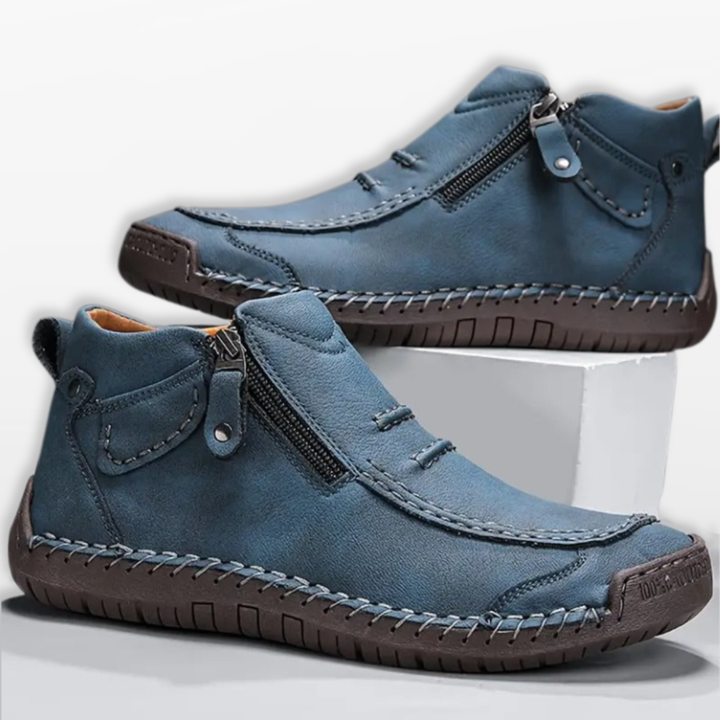 Men Orthopedic Leather Casual Ankle Shoes