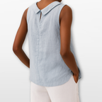 Women Sleeveless Blouse Elegant Minimal Top