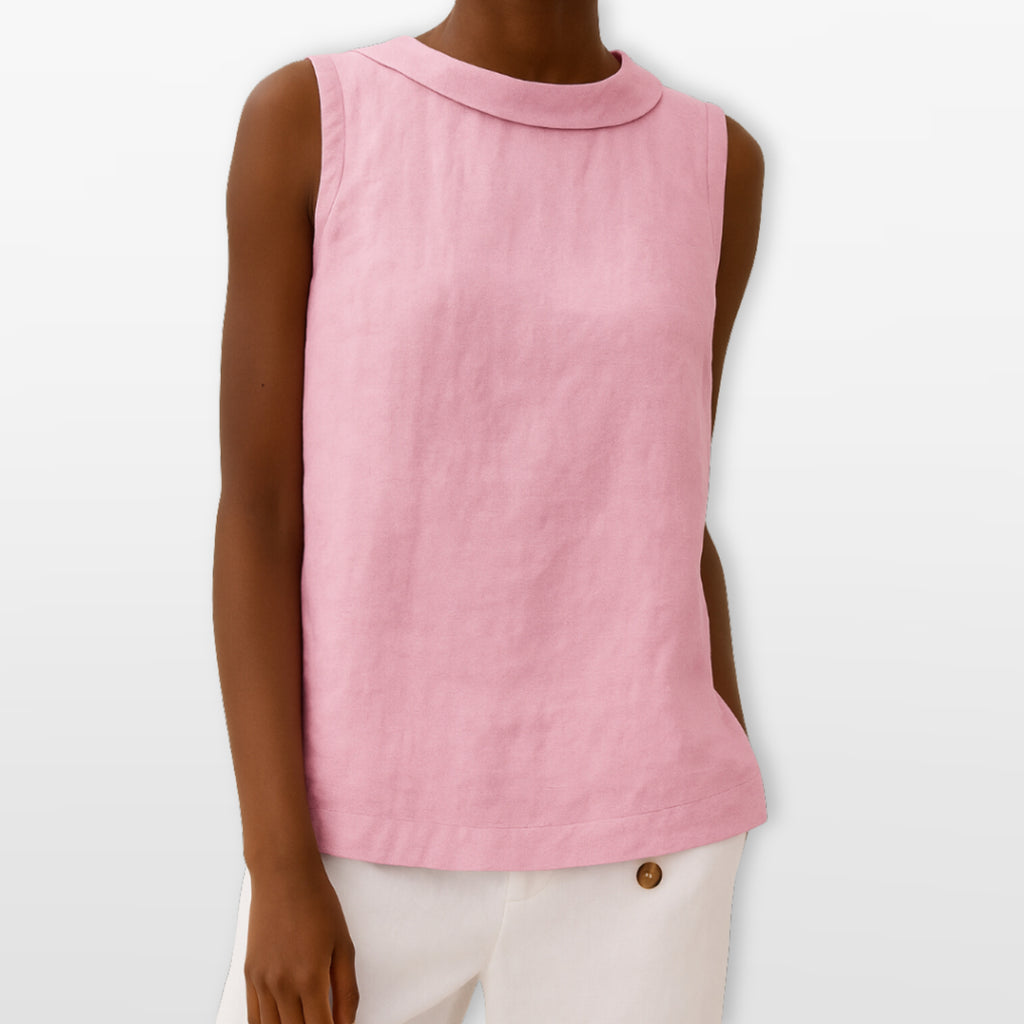 Women Sleeveless Draped Blouse