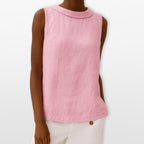 Women Sleeveless Draped Blouse