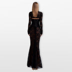 Women Lace Bodycon Maxi Dress