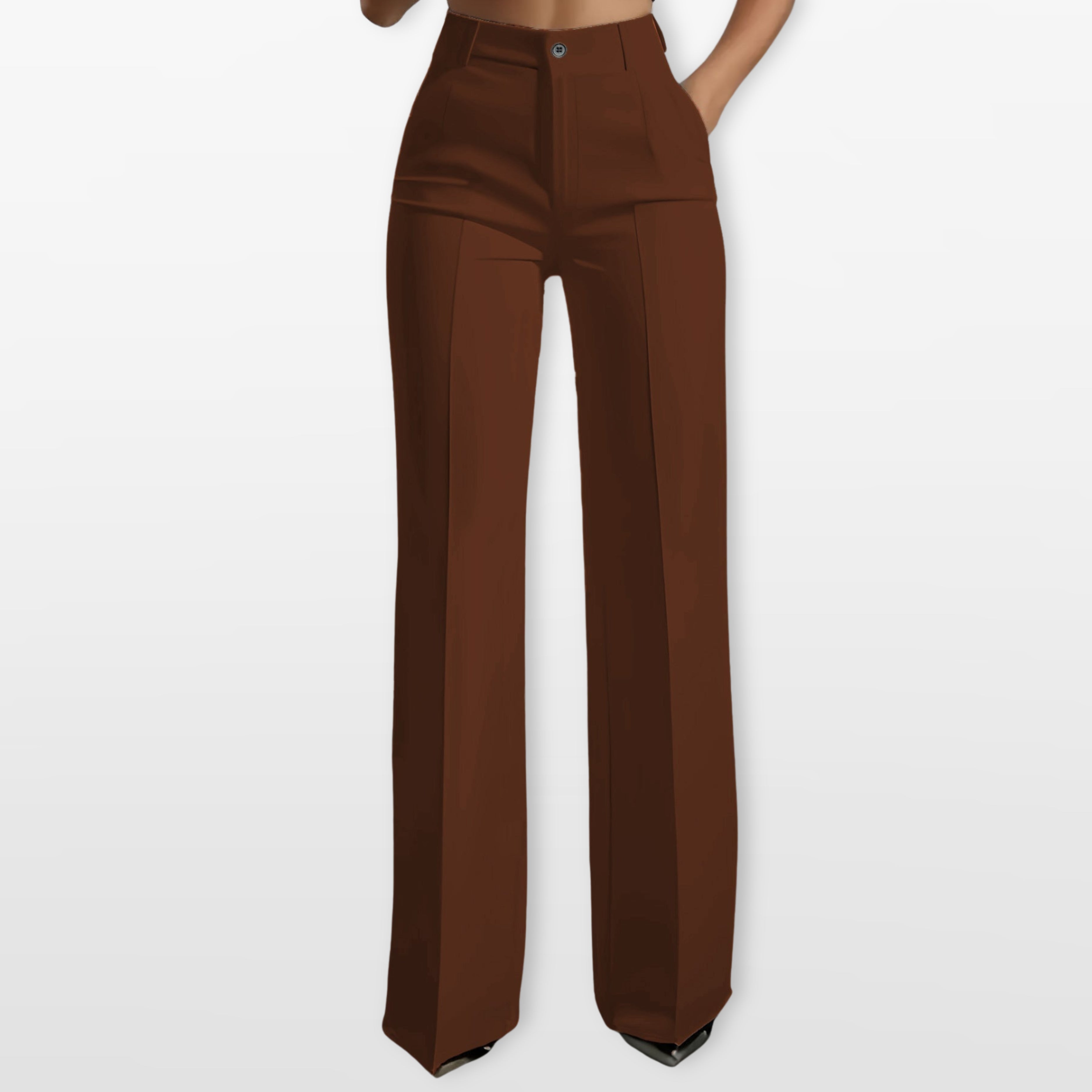 Women’s High Waisted Tailored Straight Leg Trousers