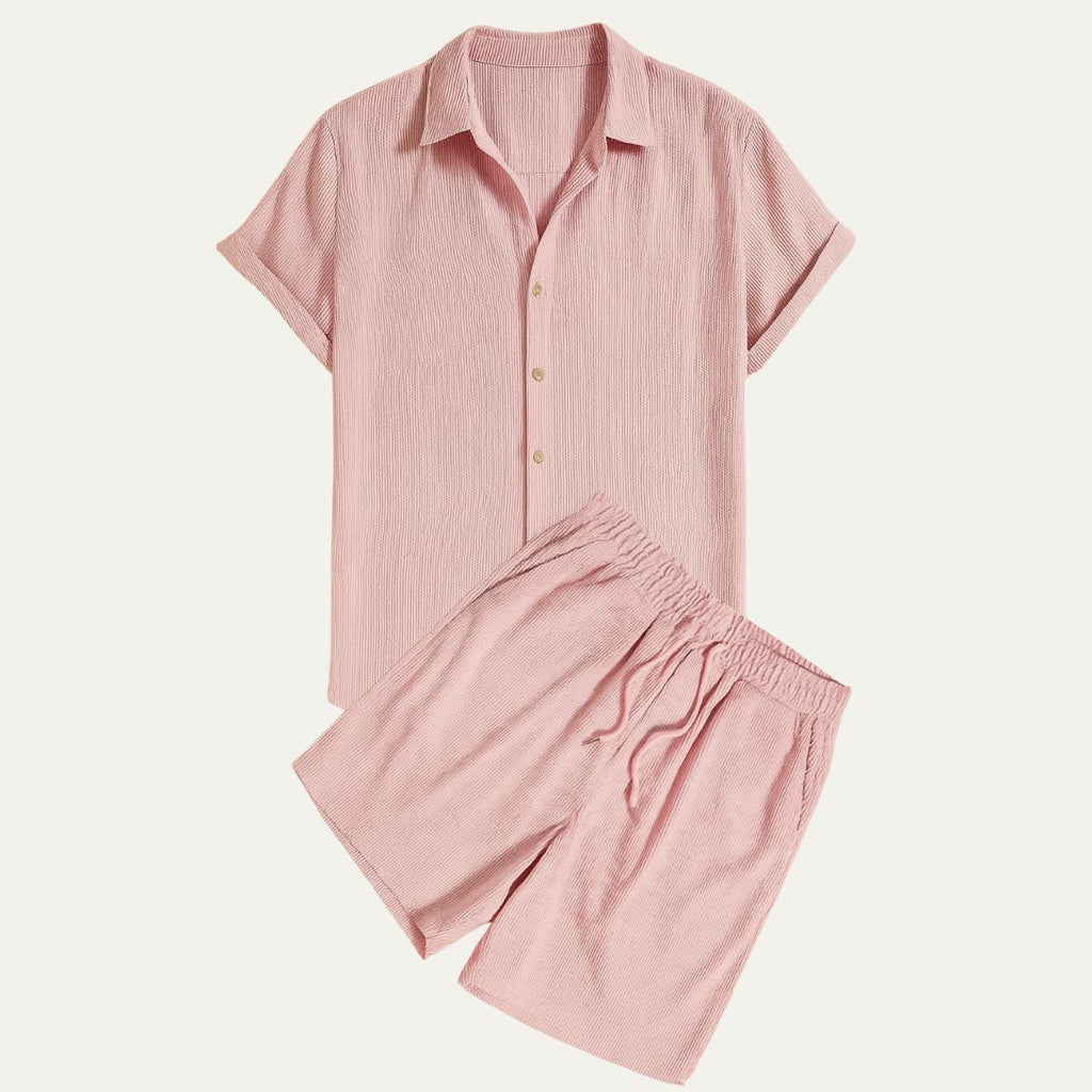 Men’s Short-Sleeve Shirt and Shorts Set