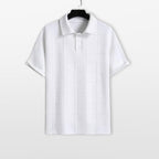 Men's Textured Short Sleeve Polo