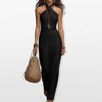 Women’s Halter Maxi Dress Elegant Vacation