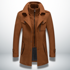 Men’s Layered Stand-Collar Coat