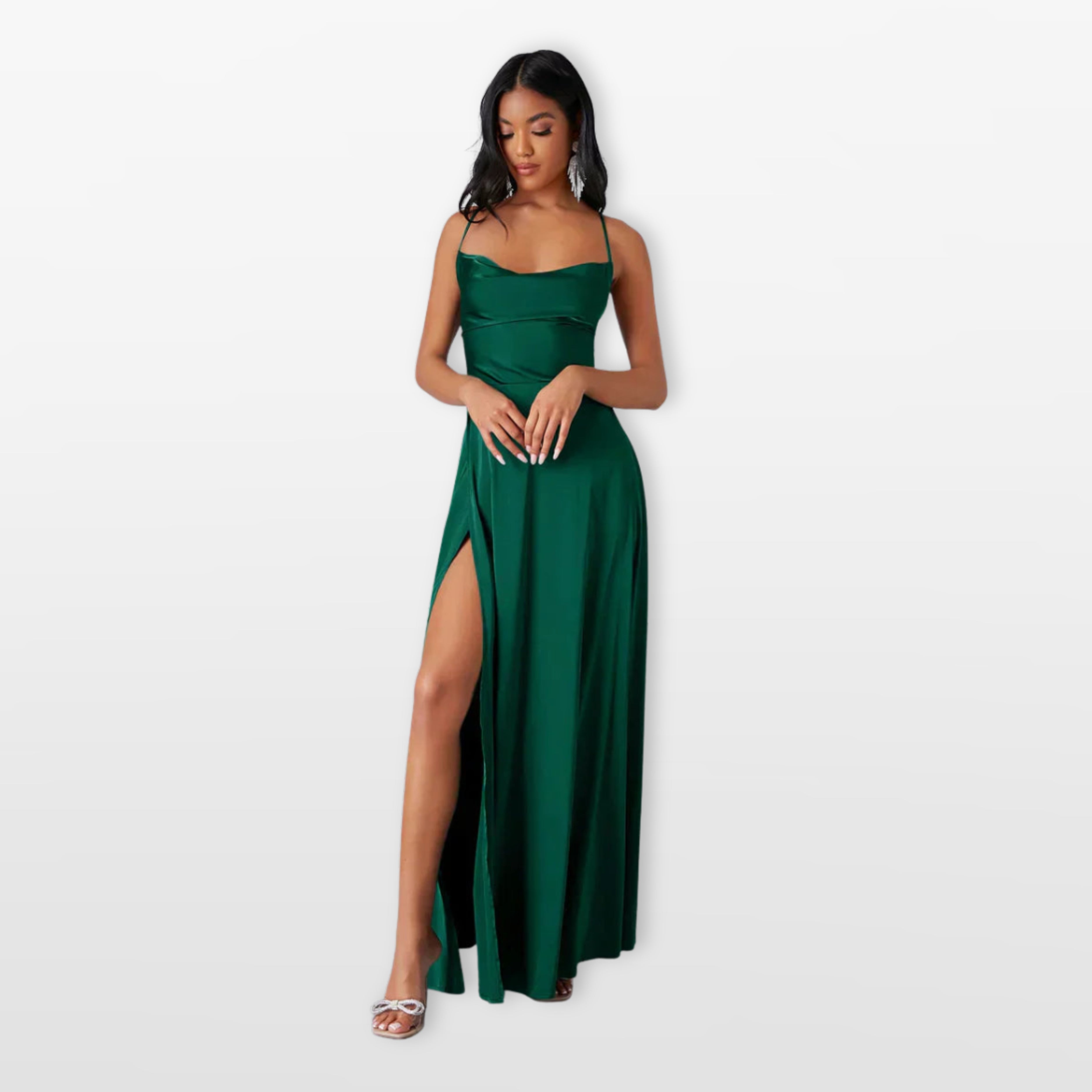 Women’s Maxi Dress Side Slit Elegant