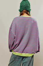 Women's Relaxed Fit Striped Knit Top