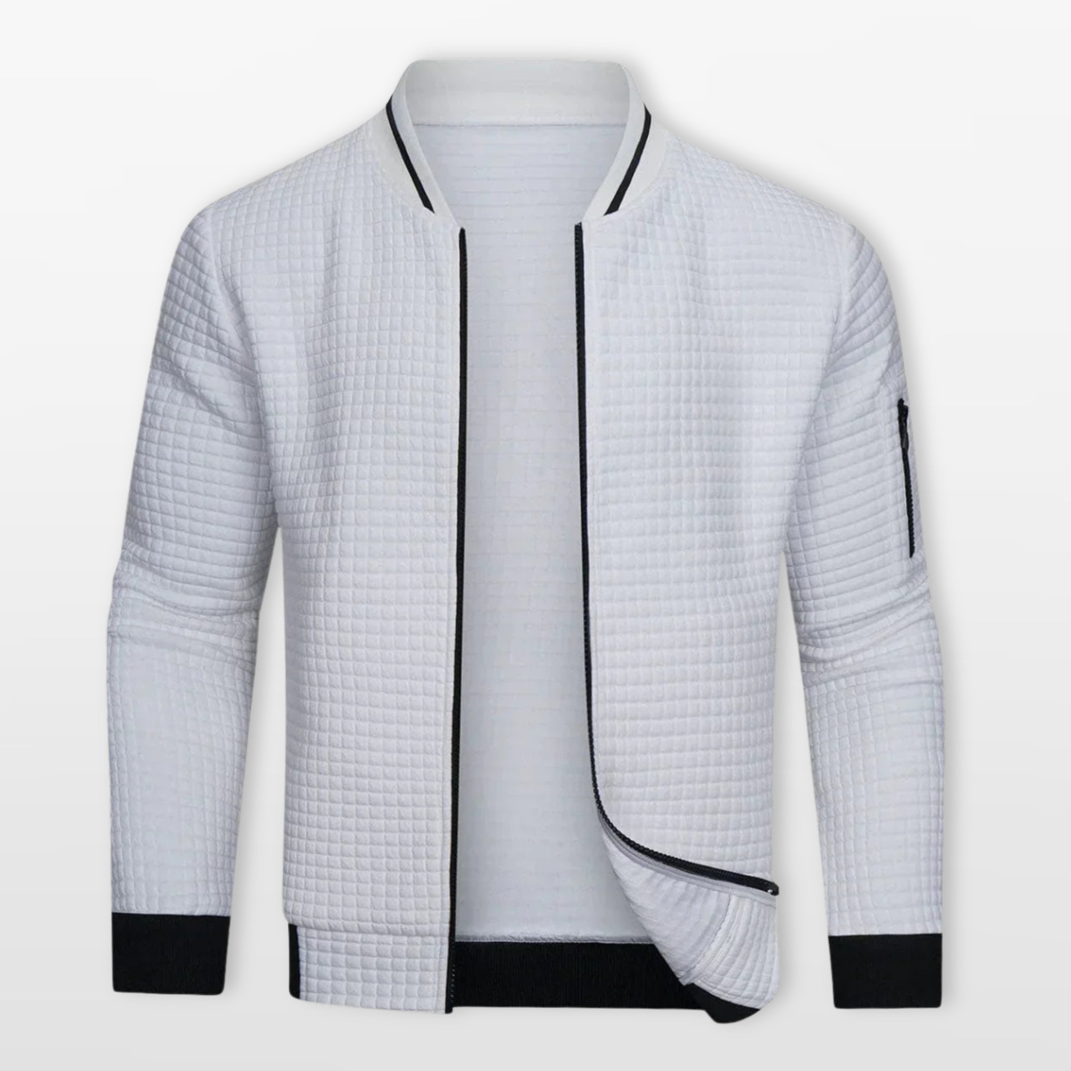 Men’s Bomber Jacket Textured Zip Layer