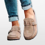 Women Buckle Loafer Mules