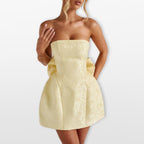 Women’s Strapless Mini Dress Bow Back