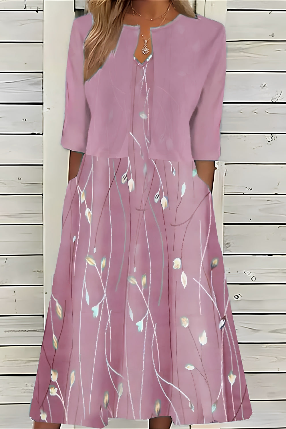 Women's Floral Midi Dress Set