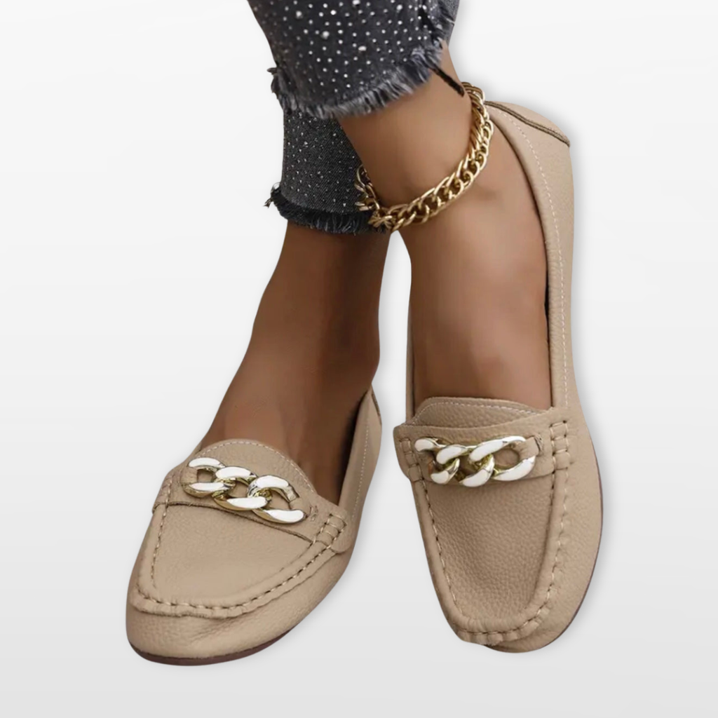 Women Orthopedic Chain Detail Loafers