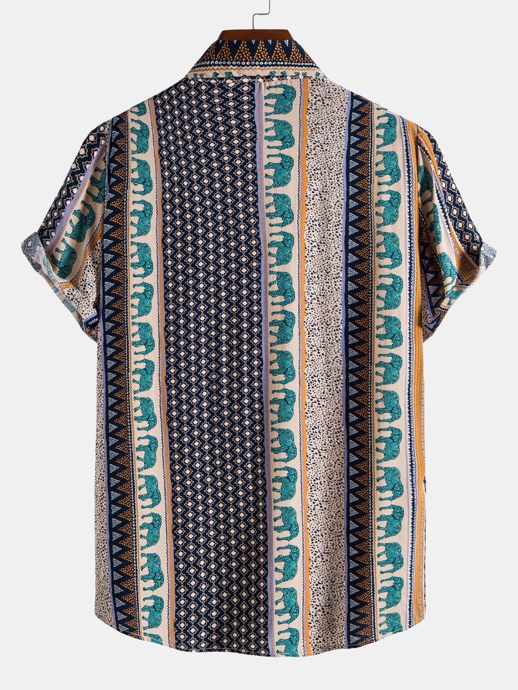 Men’s Relaxed Elephant Print Resort Shirt