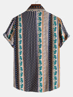 Men’s Relaxed Elephant Print Resort Shirt