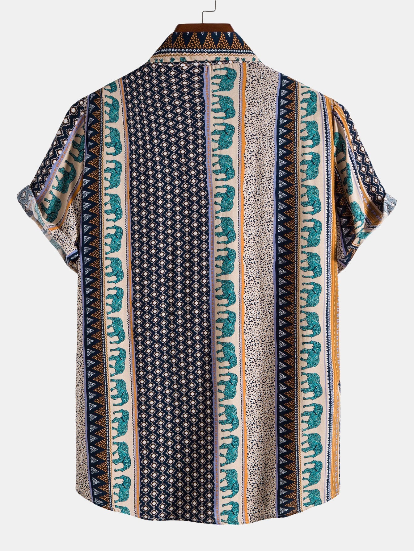 Men’s Relaxed Elephant Print Resort Shirt