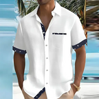Men's Contrast Trim Resort Shirt