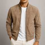 Men's Classic Suede Bomber Jacket