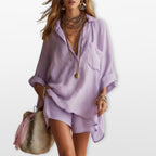 Women’s Two Piece Set Oversized Shirt