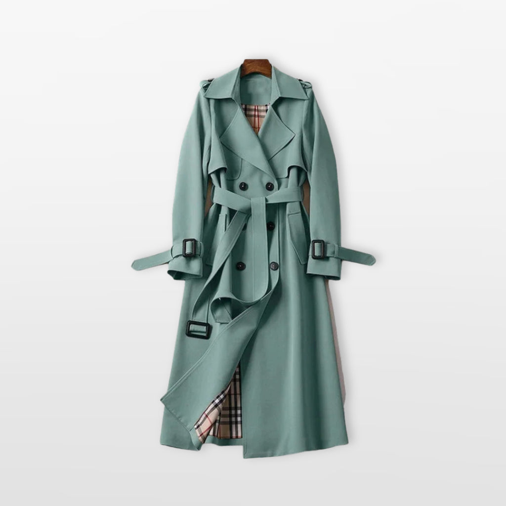Women’s Long Trench Coat Tailored Belted