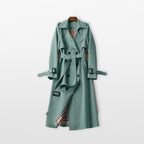 Women’s Long Trench Coat Tailored Belted