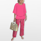 Women Relaxed Fit Layered Two Piece Set