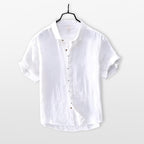 Men’s Linen Shirt Casual Short Sleeve