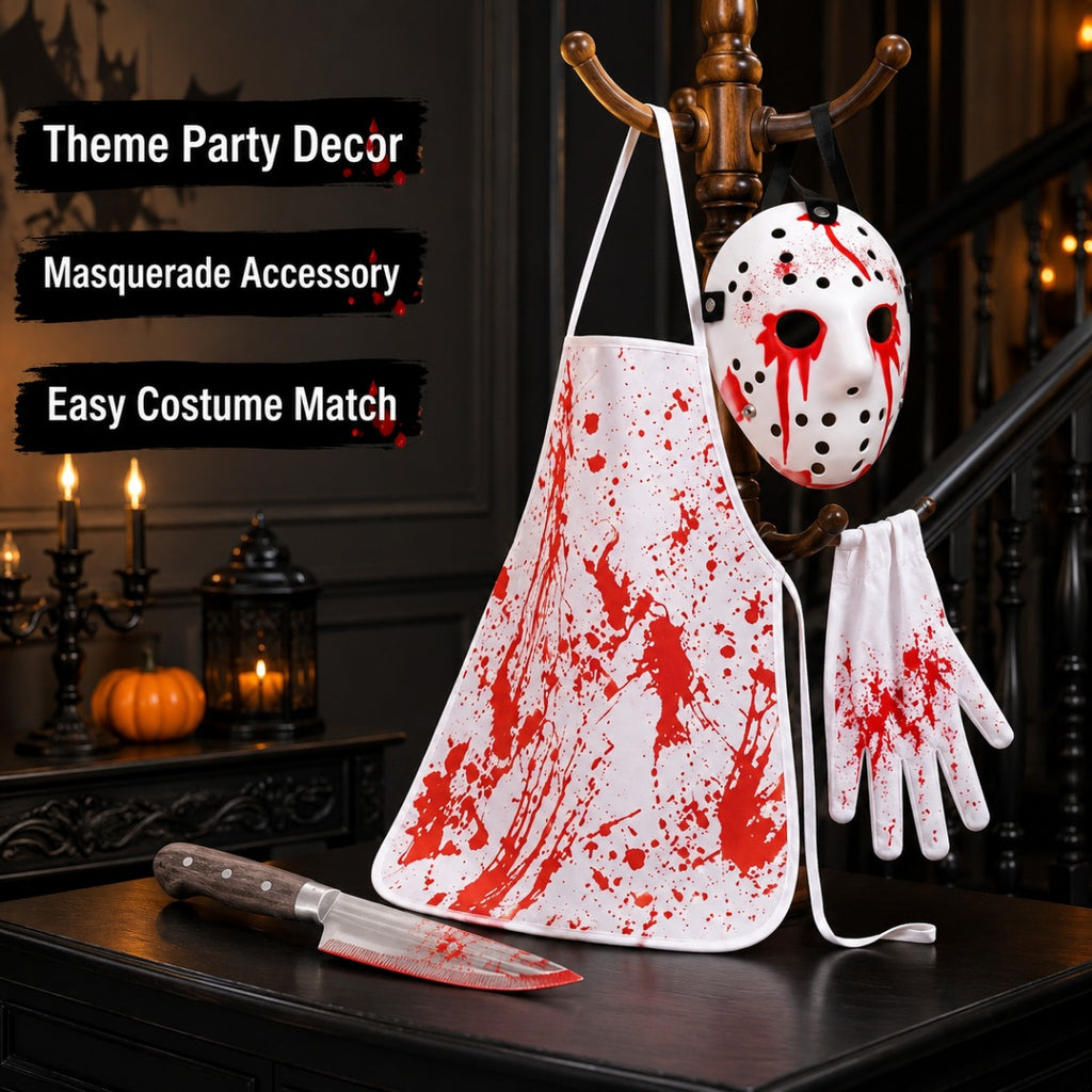 Men’s Halloween Butcher Costume Accessory Set