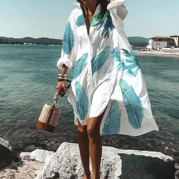 Women’s Oversized Long Sleeve Shirt Dress