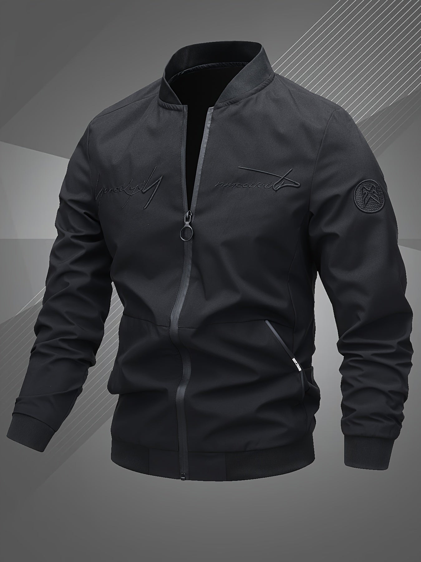 Men’s Lightweight Zip-Up Bomber Jacket