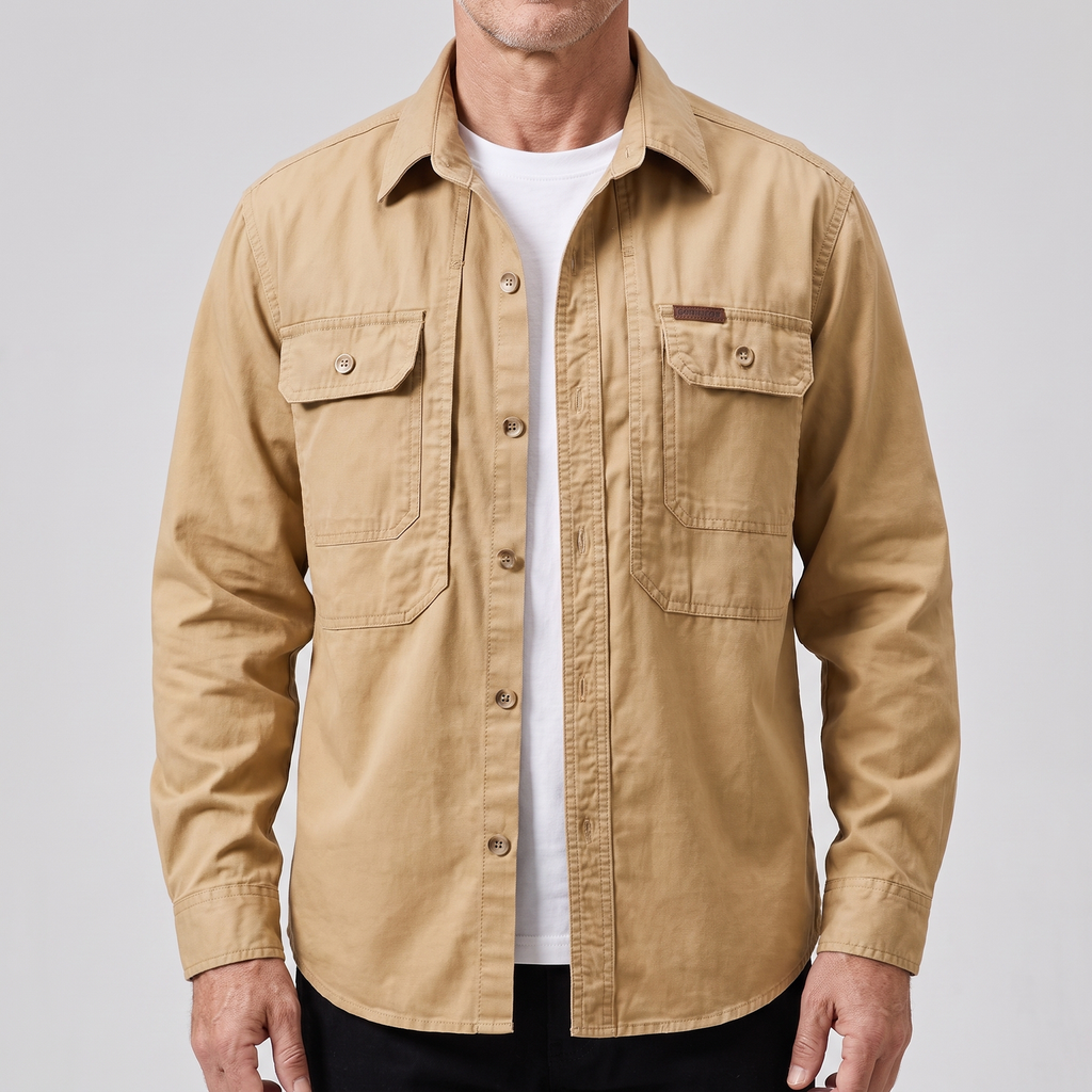 Men's Long Sleeve Button-Front Utility Shirt