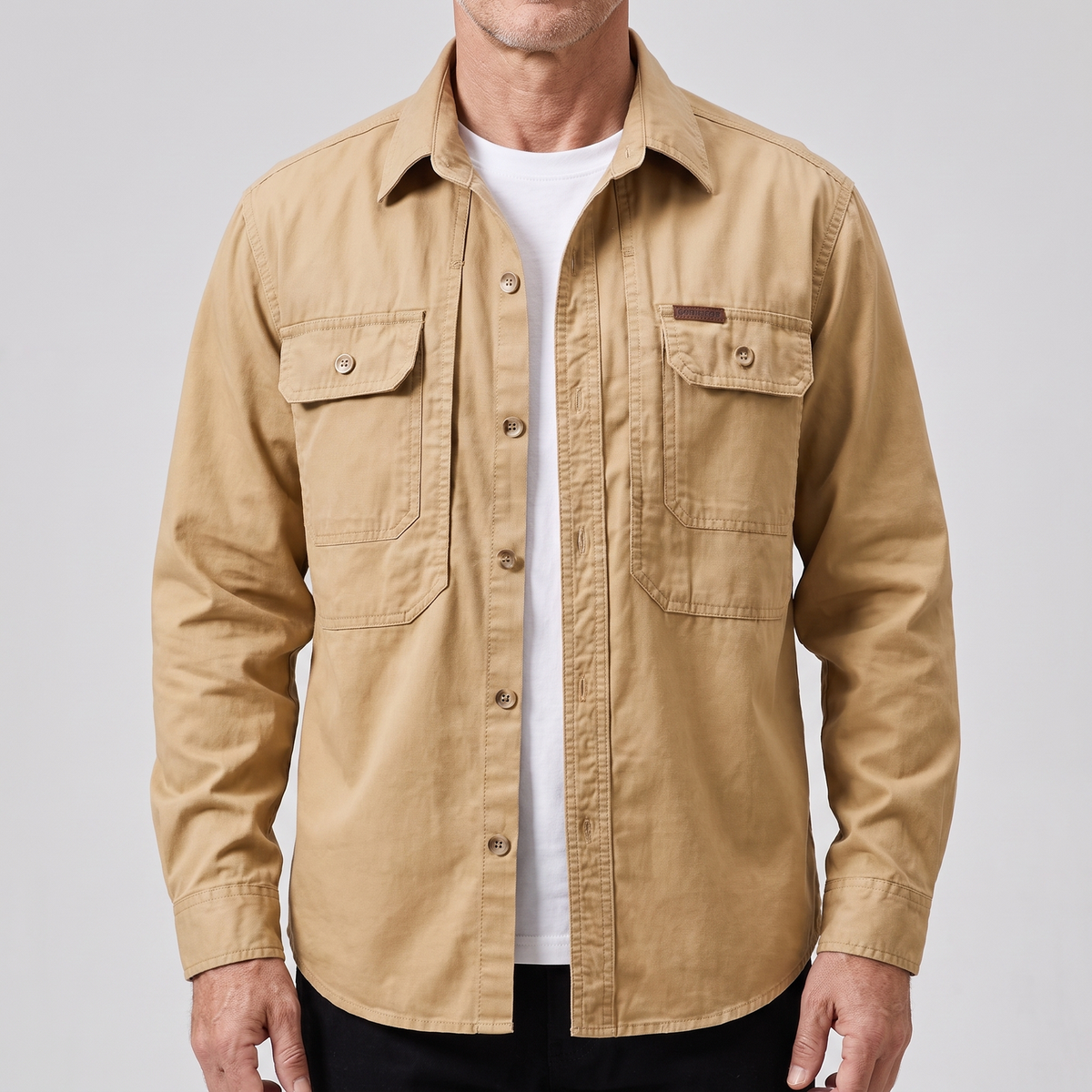 Men's Long Sleeve Button-Front Utility Shirt