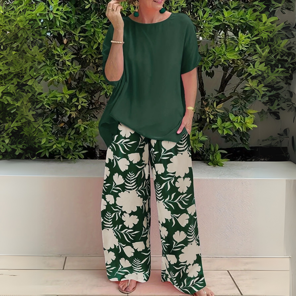 Women's 2 Piece Wide Leg Pant Set
