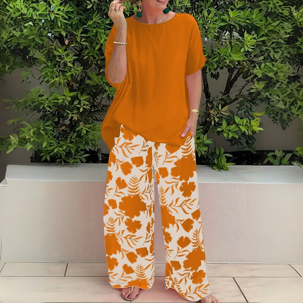 Women's 2 Piece Wide Leg Pant Set