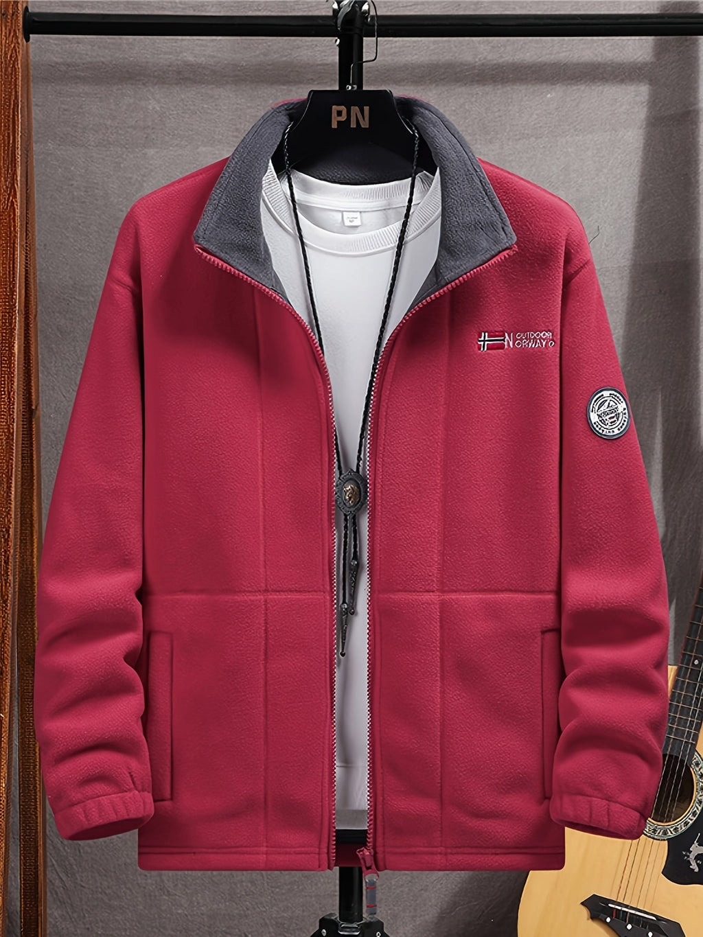 Men’s Full-Zip Stand Collar Jacket