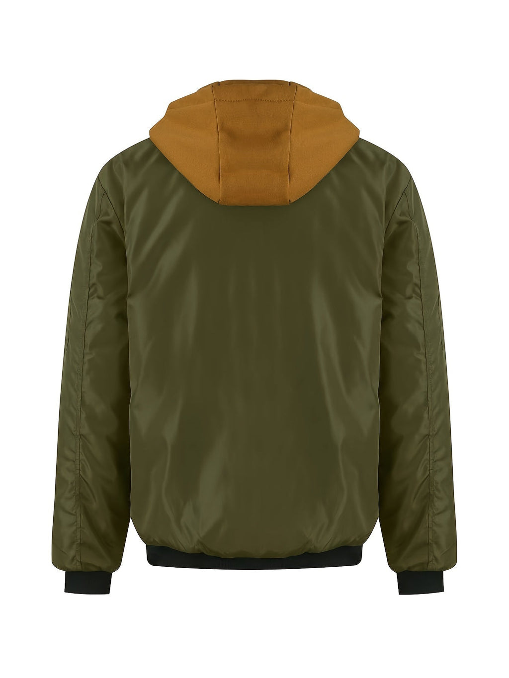 Men’s Hooded Jacket with Plaid Trim