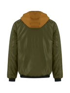 Men’s Hooded Jacket with Plaid Trim