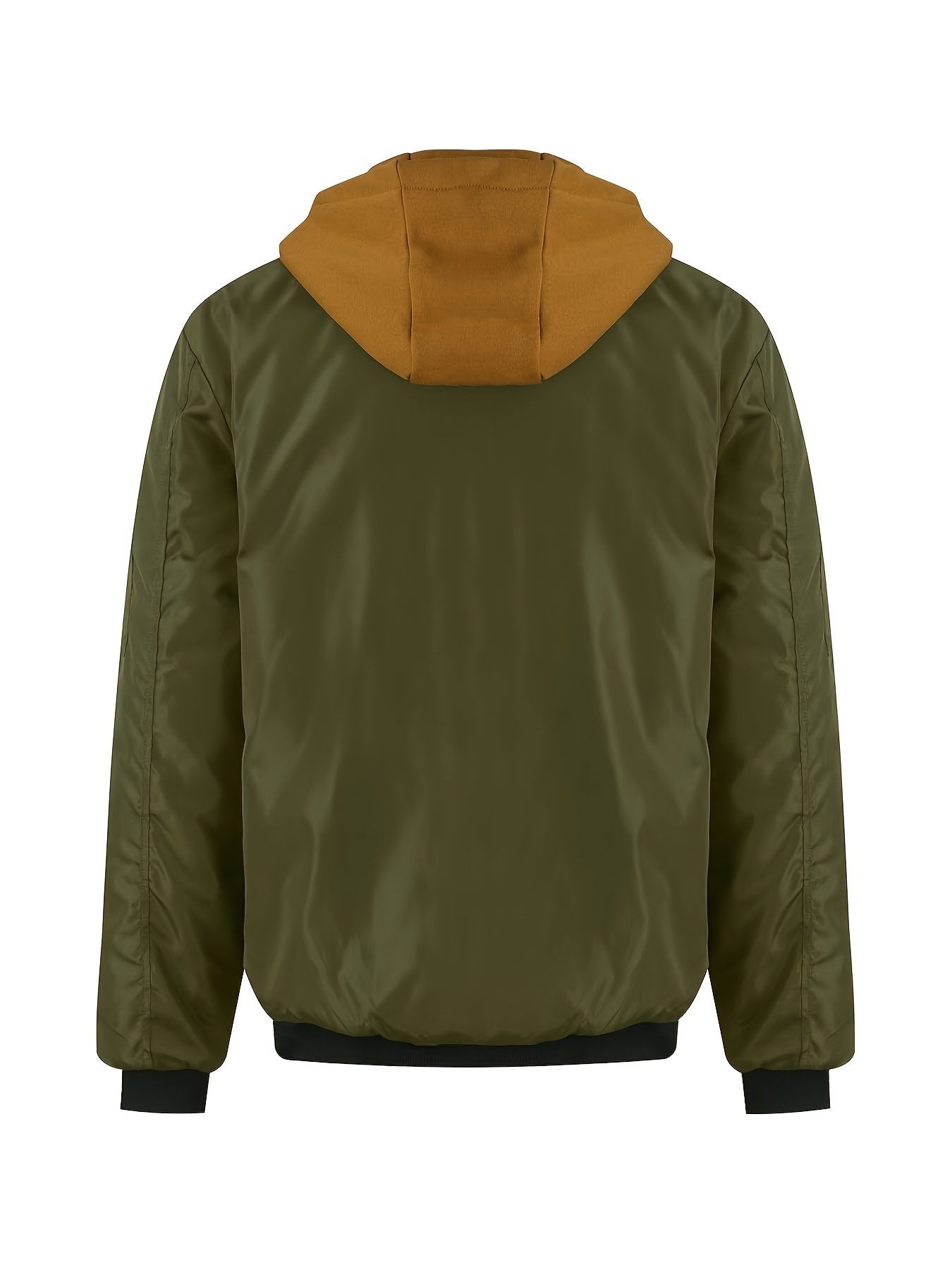 Men’s Hooded Jacket with Plaid Trim