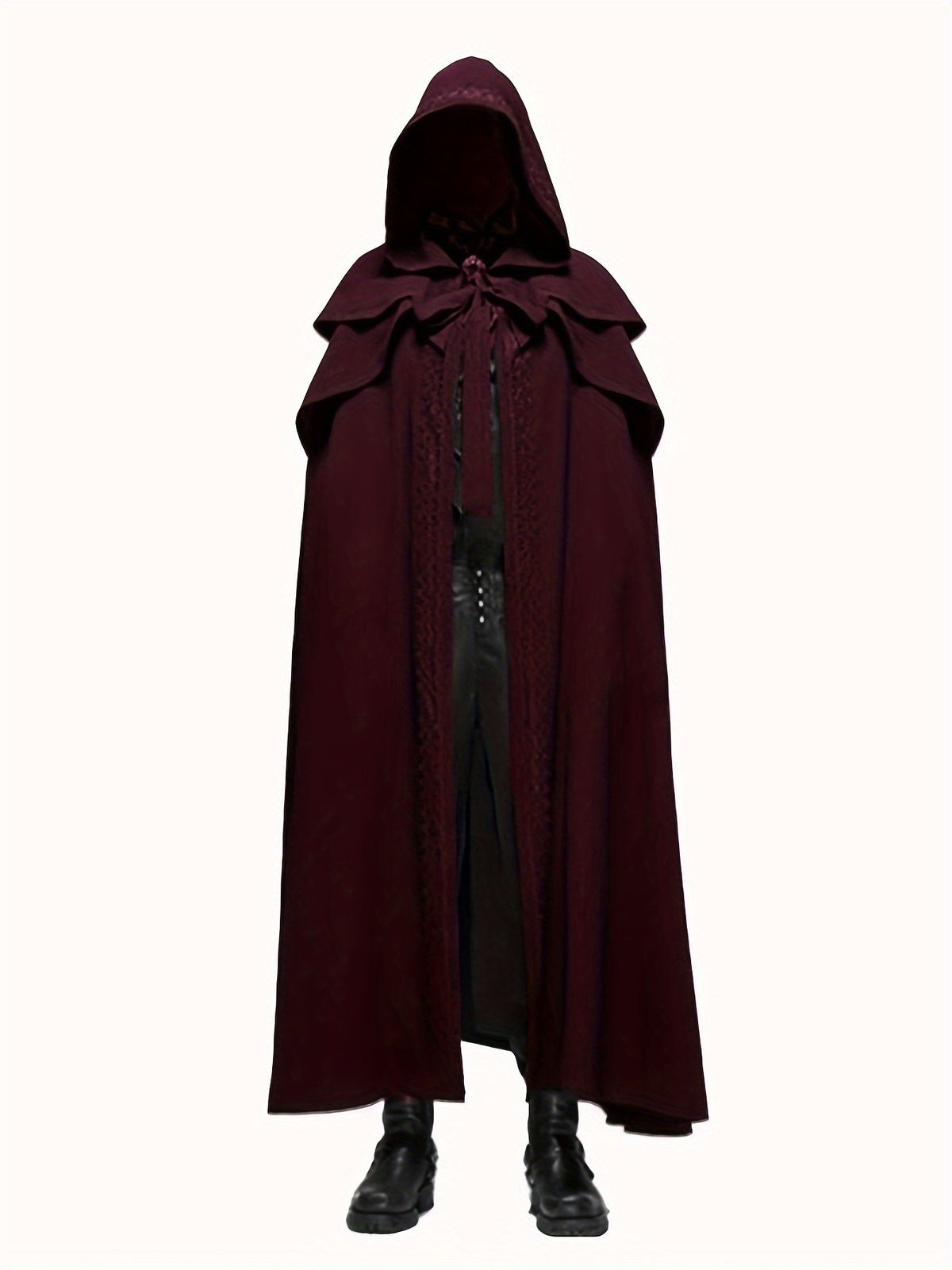 Men’s Halloween Hooded Dark Villain Cape