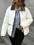 Women’s Quilted Jacket with Contrast Collar