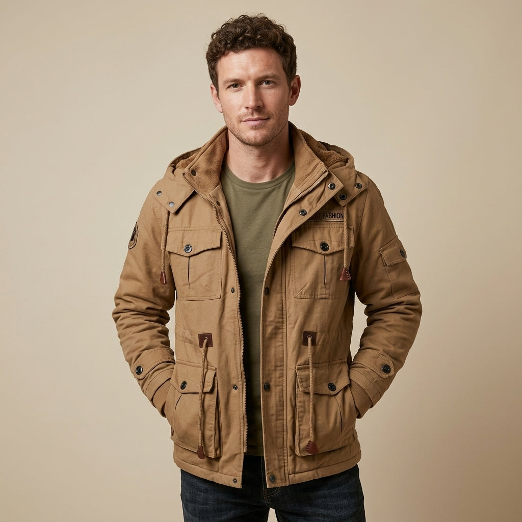Men's Hooded Utility Jacket