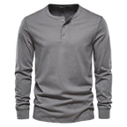 Men's Slim Fit Long Sleeve Henley Shirt