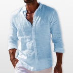 Men’s Linen Shirt Lightweight Button Up