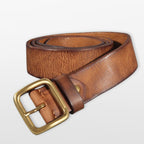 Men’s Leather Belt Casual Buckle Vintage Style
